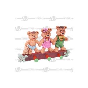 Perchero osos relieve