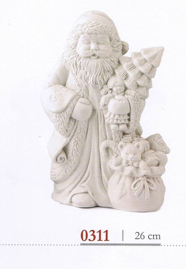 Papa Noel con arbol 26 cm.