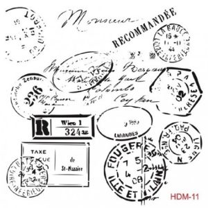 Stencil SELLOS POSTALES
25x25cm