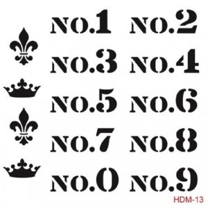 Stencil NÚMEROS 
25x25cm