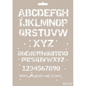 Stencil Mix Media  ALFABETO CARGO