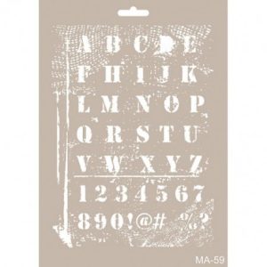 Stencil Mix Media  LETRAS DISTRESS