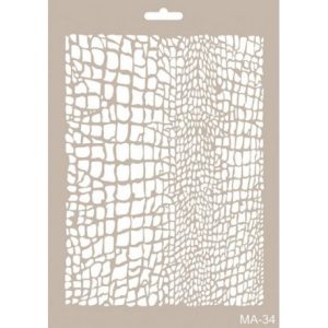 Stencil Mix Media  PIEL DE LAGARTO