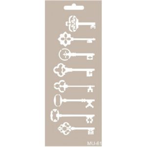 Stencil Mix Media   LLAVES