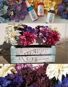 Flores tela tintadas