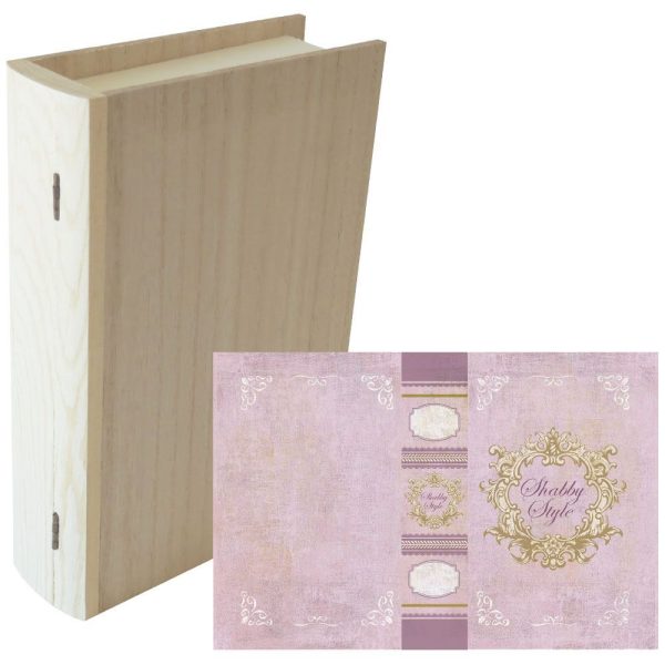 KIT PROYECTO CAJA LIBRO SHABBY PAPER - Imagen 2