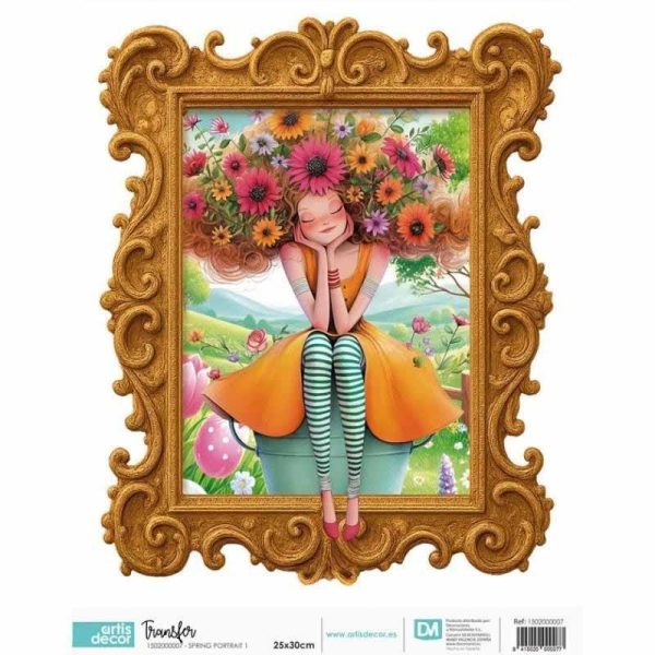Transfer DTF textil 25x30cm. Spring Portrait 2 Artis Decor